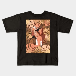 The girl and the giraffe Kids T-Shirt